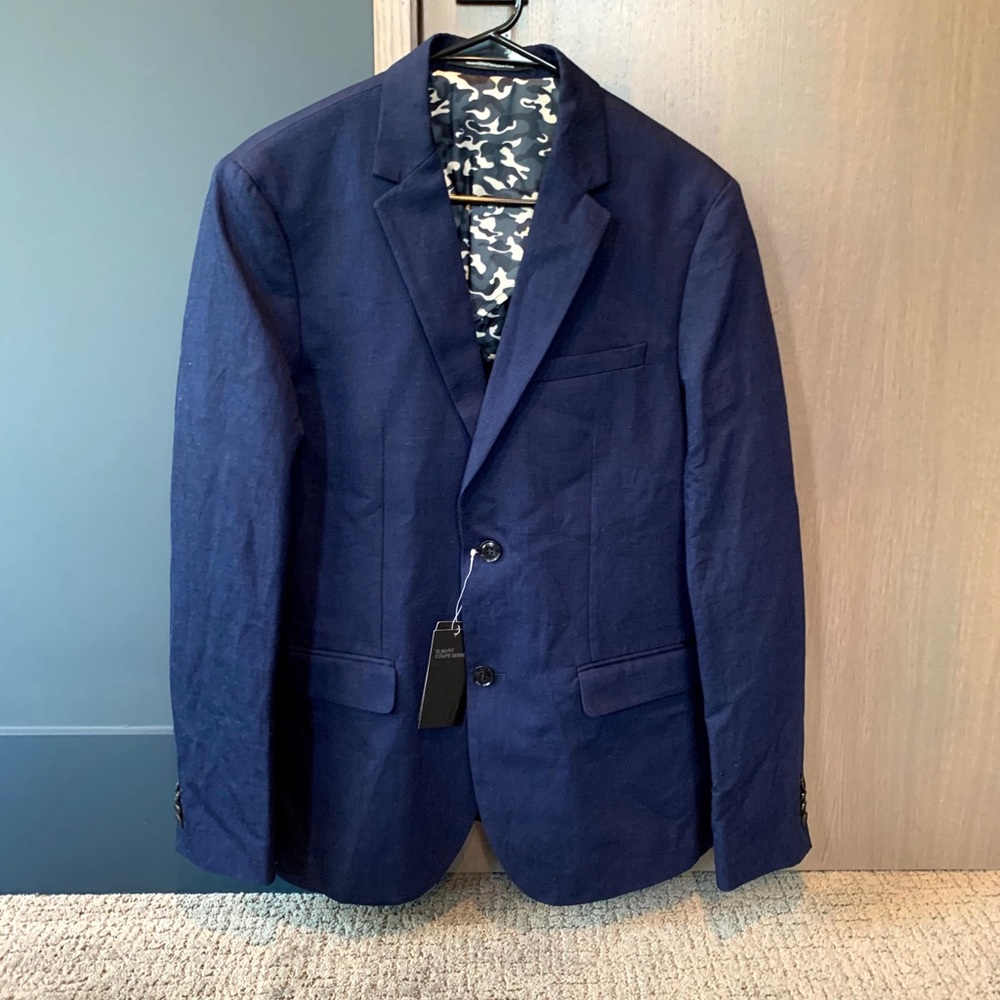 Men’s linen blend suit jacket NWT